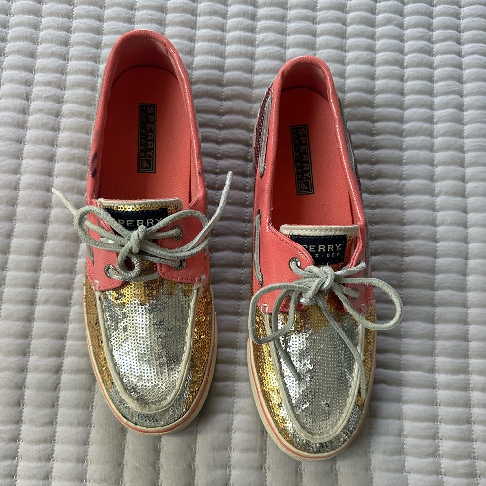 Beautiful multicolored sequined Sperry Top-Siders